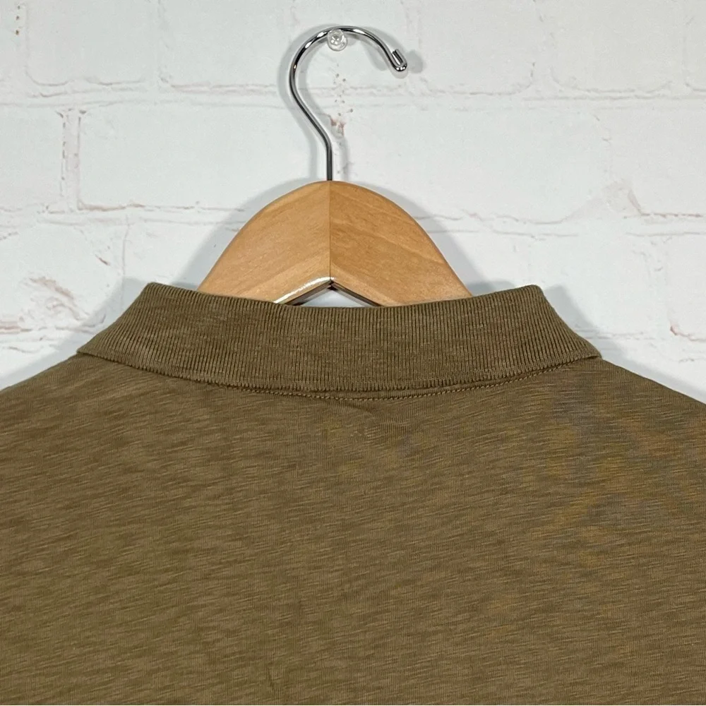 J Crew Polo Shirt Mens Size XL OD Green Short Sleeve Casual Cotton